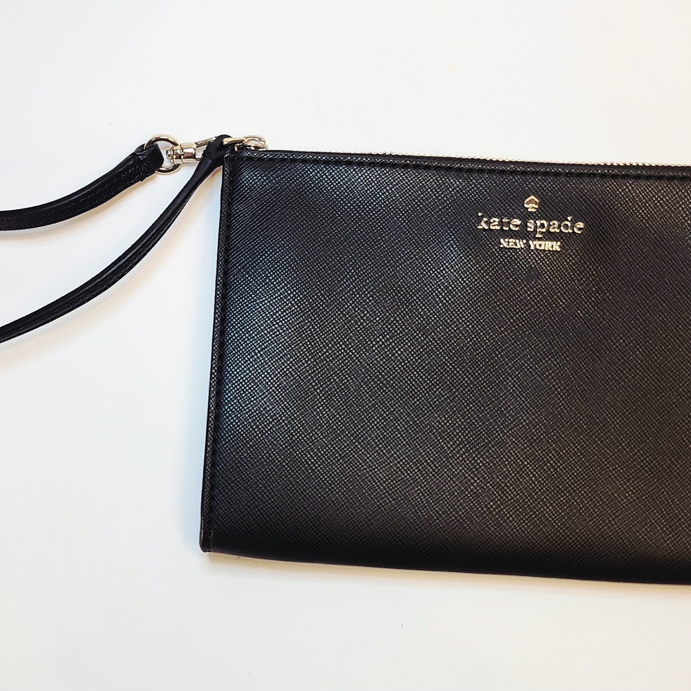 Kate Spade Black Leather Wristlet